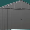 Arrow Metal Sheds-Classic Metal Shed, 12 x 12, Charcoal