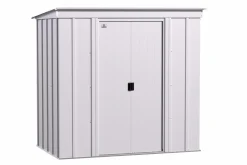 Arrow Metal Sheds-Classic Steel Storage Shed, Flute Grey