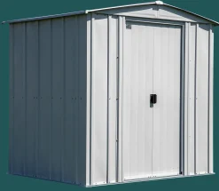 Arrow Metal Sheds-Classic Steel Storage Shed, Flute Grey