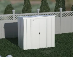 Arrow Metal Sheds-Classic Steel Storage Shed, Flute Grey