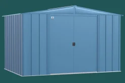 Arrow Metal Sheds-Classic Steel Storage Shed, 10X7, Blue Grey
