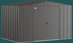 Arrow Metal Sheds-Classic Steel Storage Shed, 10X7, Charcoal
