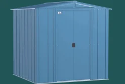 Arrow Metal Sheds-Classic Steel Storage Shed, 6X6, Blue Grey