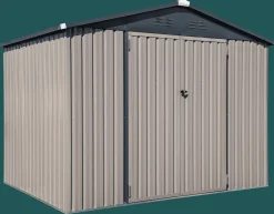 Cover-It Metal Sheds-Arrow 8x6 ft. Grey Metal Shed
