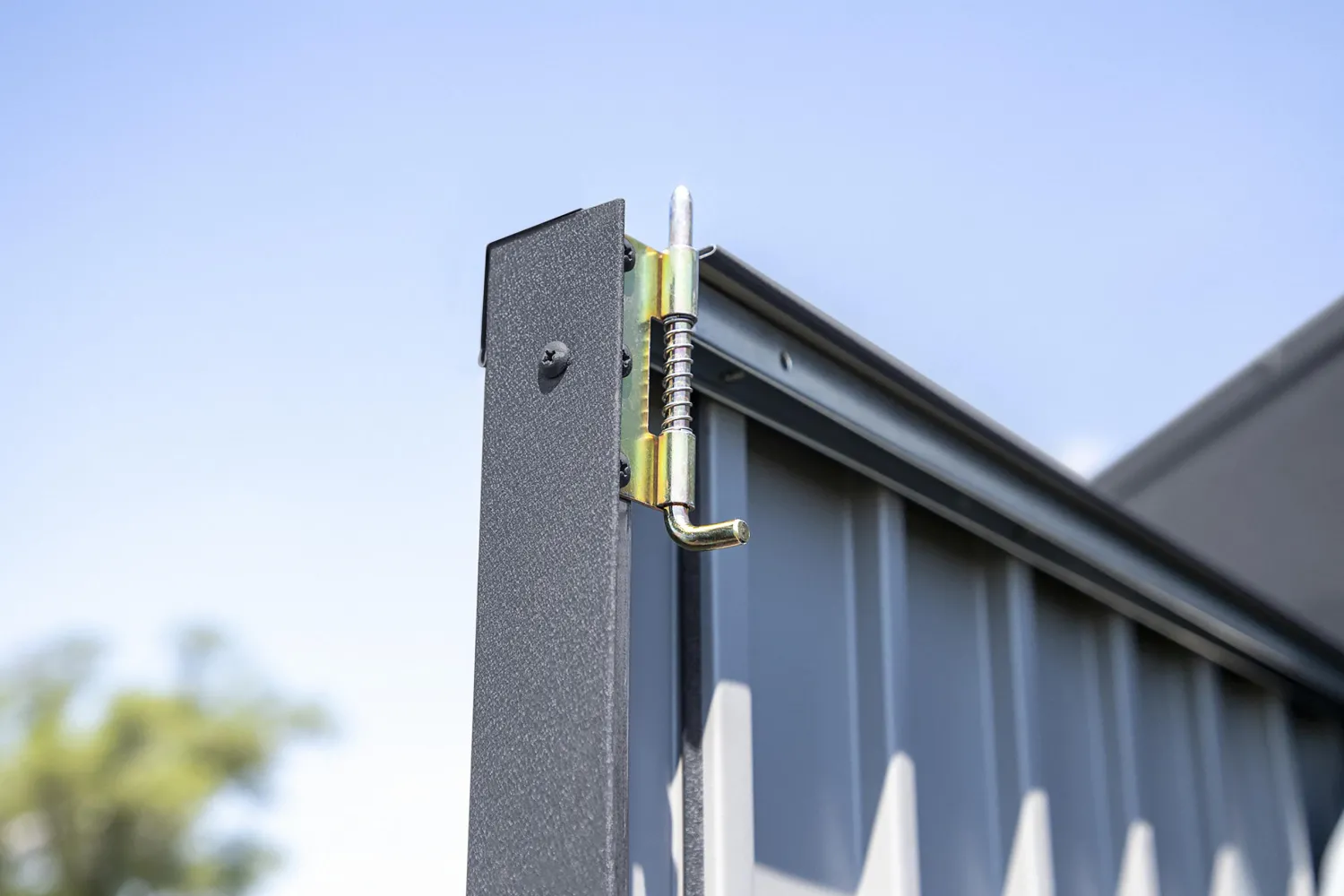 Arrow Metal Sheds-Elite 8 x 6 x 8 ft Anthracite Steel Storage Shed