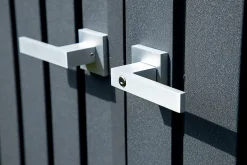 Arrow Metal Sheds-Elite 8 x 6 x 8 ft Anthracite Steel Storage Shed