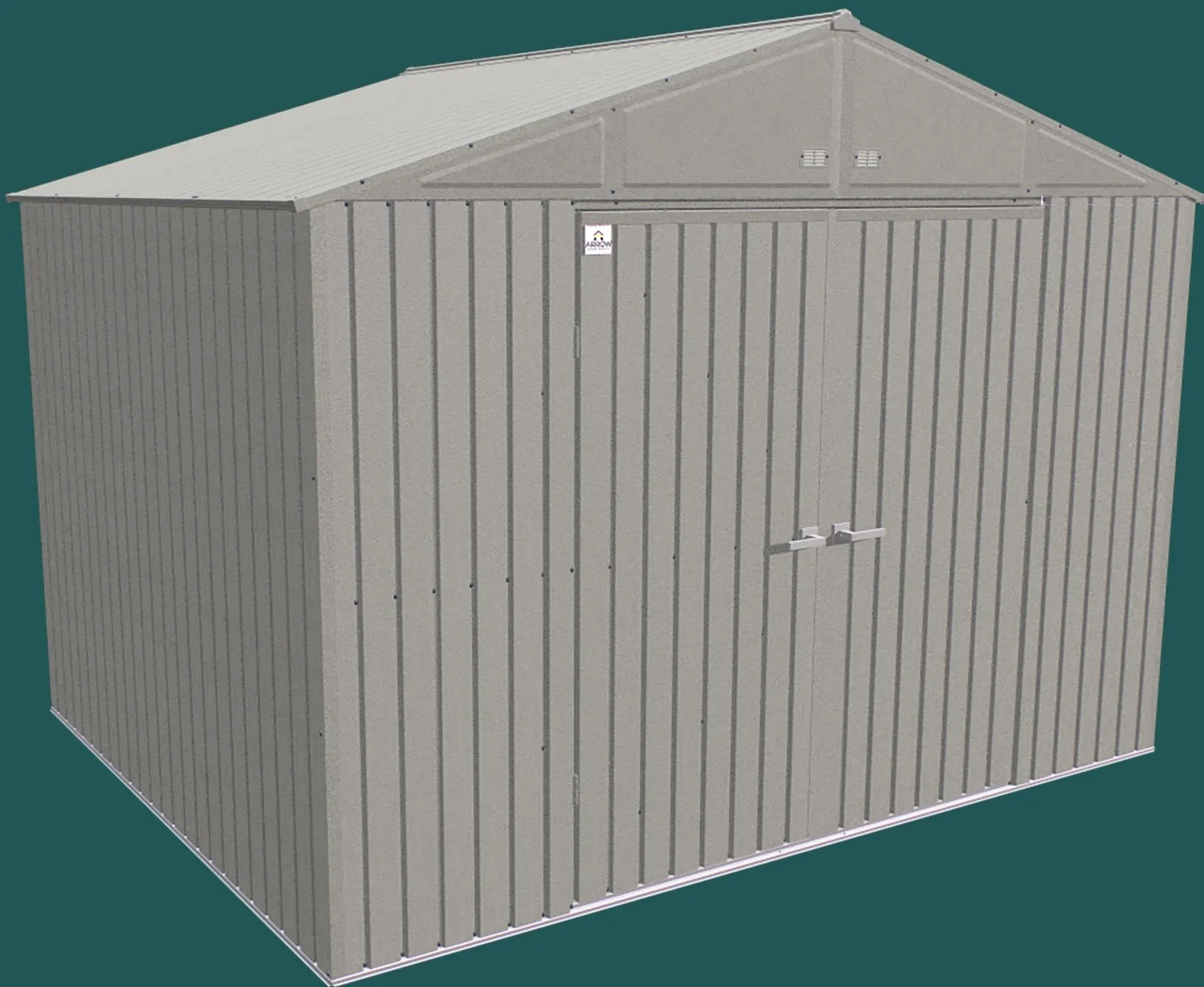 Arrow Metal Sheds-Elite 8 x 6 x 8 ft Anthracite Steel Storage Shed