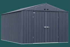 Arrow Metal Sheds-Elite 8 x 6 x 8 ft Anthracite Steel Storage Shed