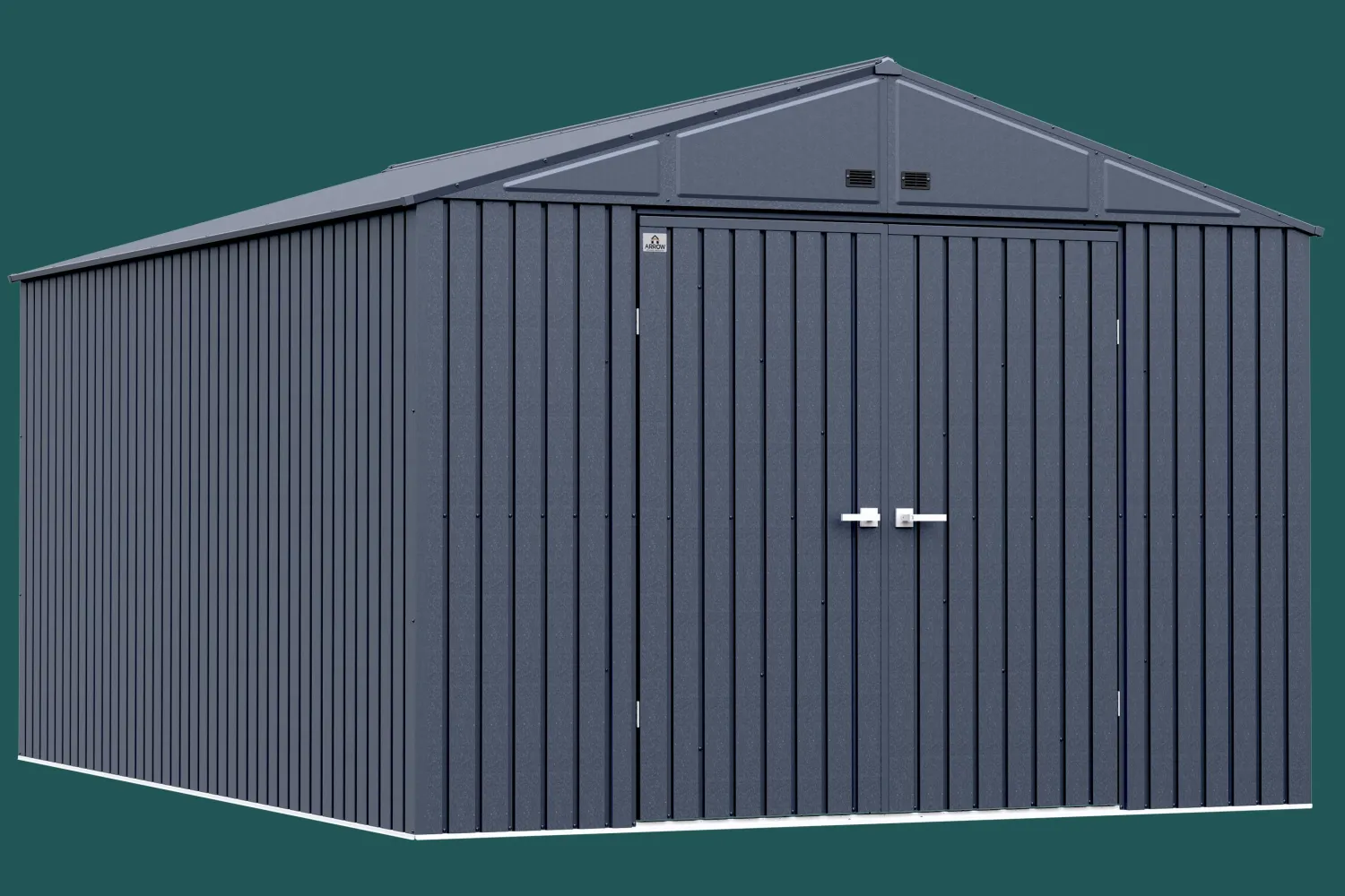 Arrow Metal Sheds-Elite 8 x 6 x 8 ft Anthracite Steel Storage Shed