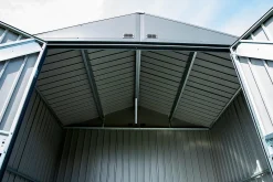 Arrow Metal Sheds-Elite 8 x 6 x 8 ft Anthracite Steel Storage Shed
