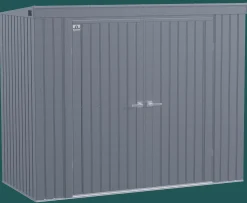 Arrow Metal Sheds-Elite 8 x 4 x 6 ft Anthracite Steel Storage Shed