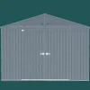 Arrow Metal Sheds-Elite 10 x 8 x 8 ft Anthracite Steel Storage Shed