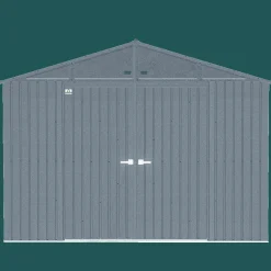Arrow Metal Sheds-Elite 10 x 8 x 8 ft Anthracite Steel Storage Shed