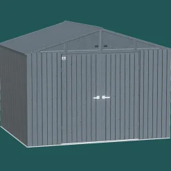 Arrow Metal Sheds-Elite 10 x 8 x 8 ft Anthracite Steel Storage Shed