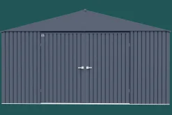 Arrow Metal Sheds-Elite 14 x 14 x 8 ft Anthracite Steel Storage Shed