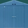 Arrow Metal Sheds-Elite 10 x 12 x 8 ft Blue Grey Steel Storage Shed