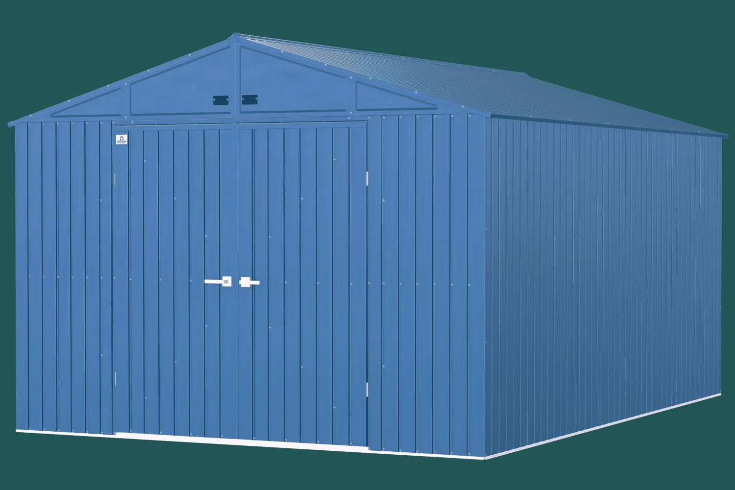 Arrow Metal Sheds-Elite 10 x 14 x 8 ft Blue Grey Steel Storage Shed