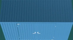 Arrow Metal Sheds-Elite 10 x 4 x 6 ft Blue Grey Steel Storage Shed