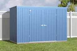 Arrow Metal Sheds-Elite 10 x 4 x 6 ft Blue Grey Steel Storage Shed