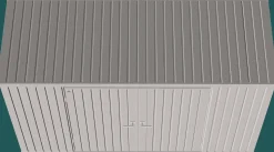 Arrow Metal Sheds-Elite 10 x 4 x 6 ft Cool Grey Steel Storage Shed