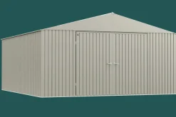 Arrow Metal Sheds-Elite 14 x 16 x 8 ft Cool Grey Steel Storage Shed
