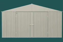 Arrow Metal Sheds-Elite 14 x 16 x 8 ft Cool Grey Steel Storage Shed