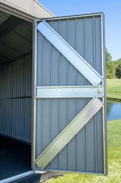 Arrow Metal Sheds-Elite 6 x 6 x 7 ft Cool Grey Steel Storage Shed