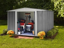 Arrow Metal Sheds-Euro Hamlet 8 x 6 x 6 ft Gray Shed
