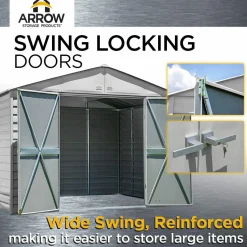 Arrow Metal Sheds-Select 6 x 7 x 7 ft Green Shed