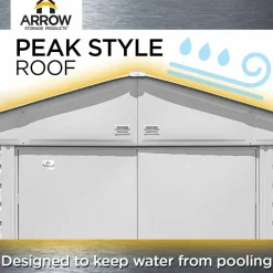 Arrow Metal Sheds-Select 6 x 7 x 7 ft Grey Shed