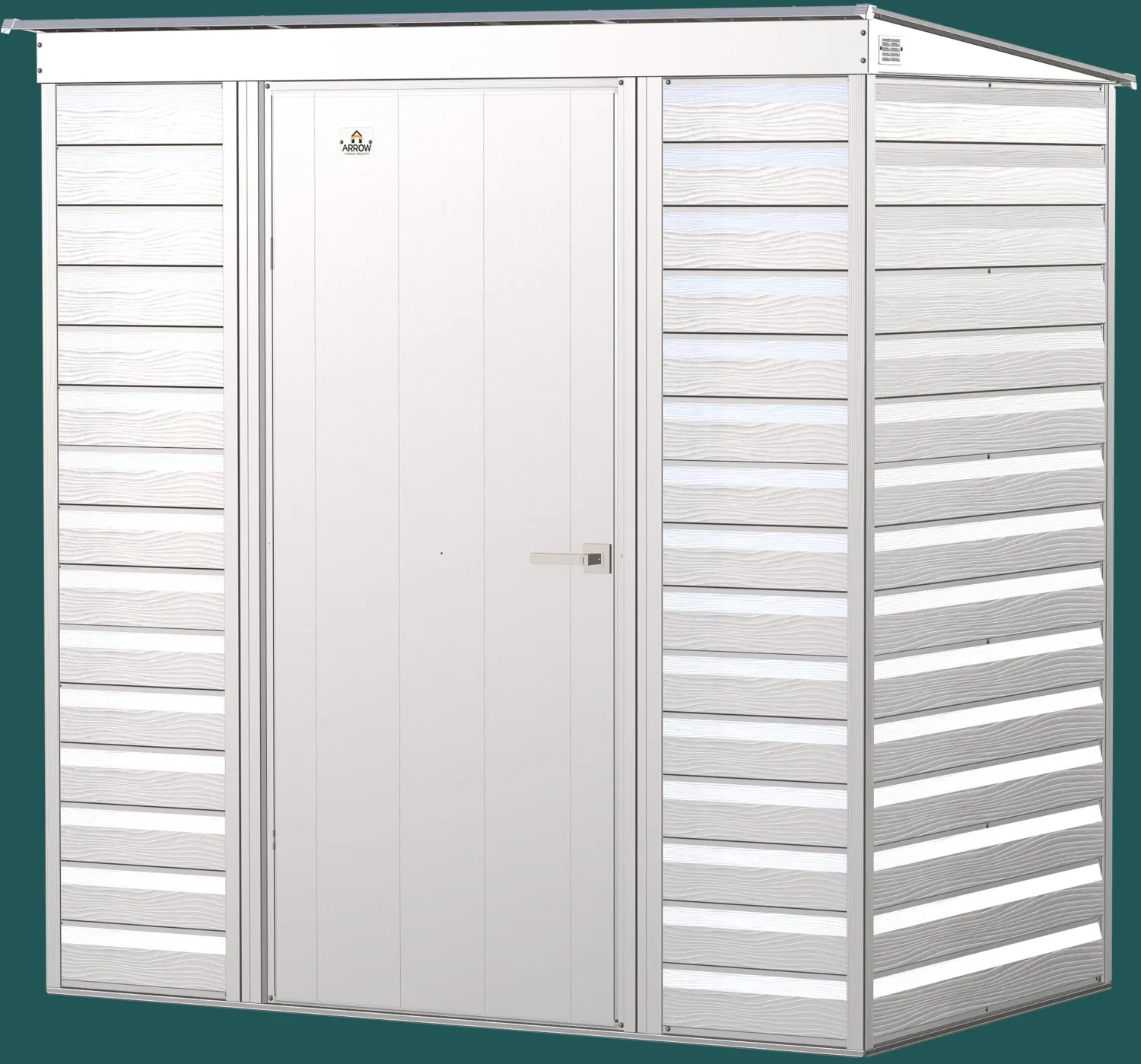 Arrow Metal Sheds-Select 6 x 4 x 6 ft Light Grey Shed