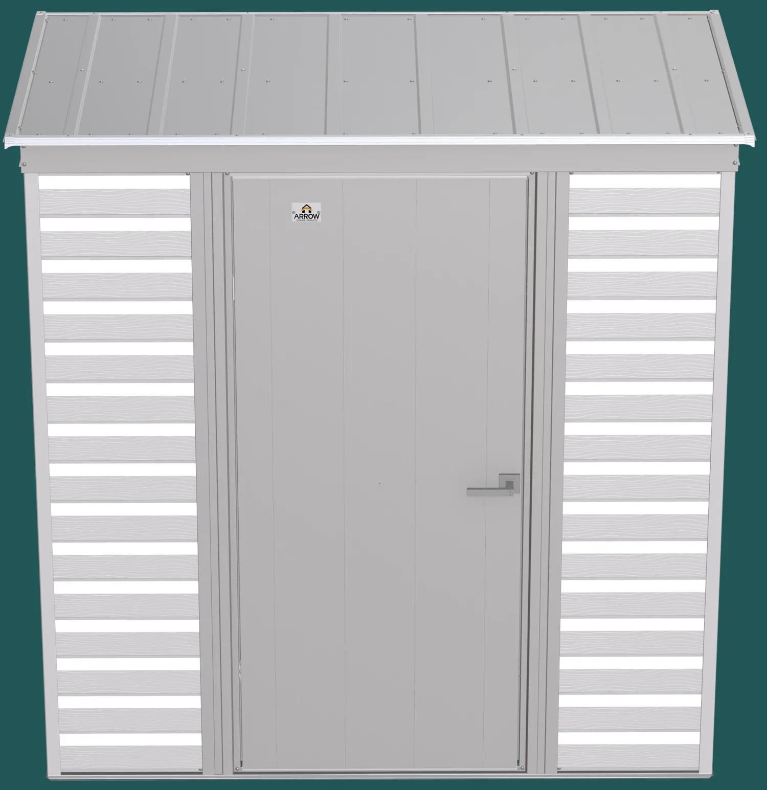 Arrow Metal Sheds-Select 6 x 4 x 6 ft Light Grey Shed