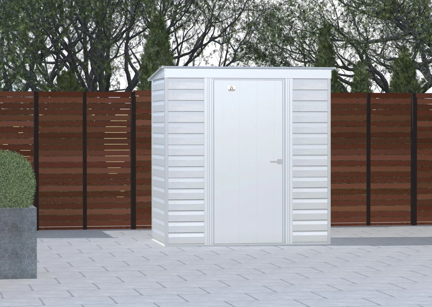 Arrow Metal Sheds-Select 6 x 4 x 6 ft Light Grey Shed