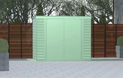 Arrow Garden Sheds|Metal Sheds-Select Steel Storage Shed, Pent, Sage Green