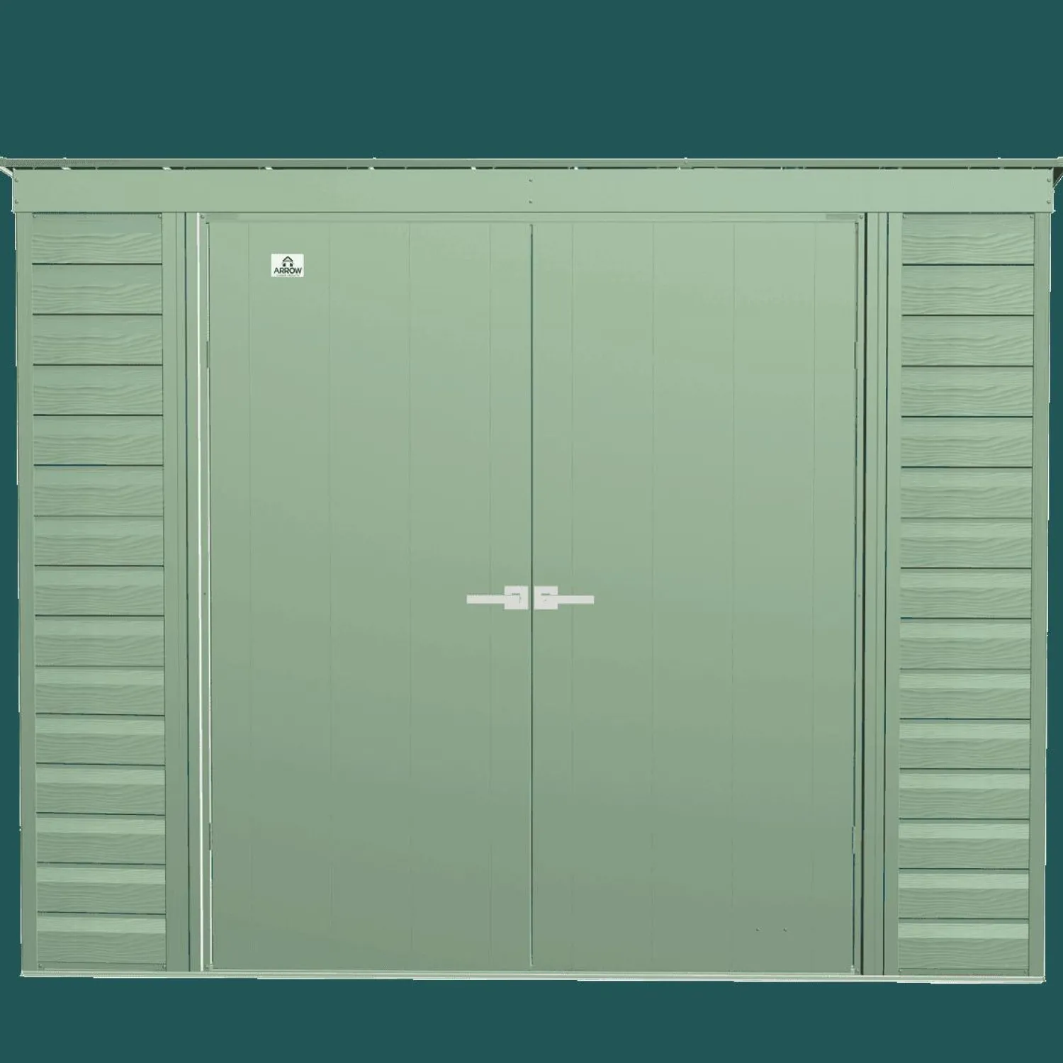 Arrow Garden Sheds|Metal Sheds-Select Steel Storage Shed, Pent, Sage Green