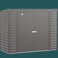 Arrow Metal Sheds-Select Steel Storage Shed, Pent, Charcoal