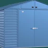 Arrow Metal Sheds-Select Steel Storage Shed, Peak, Blue Grey