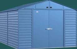 Arrow Metal Sheds-Select Steel Storage Shed, Peak, Blue Grey