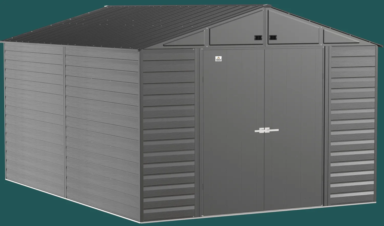 Arrow Metal Sheds-Select Steel Storage Shed, Peak, Charcoal