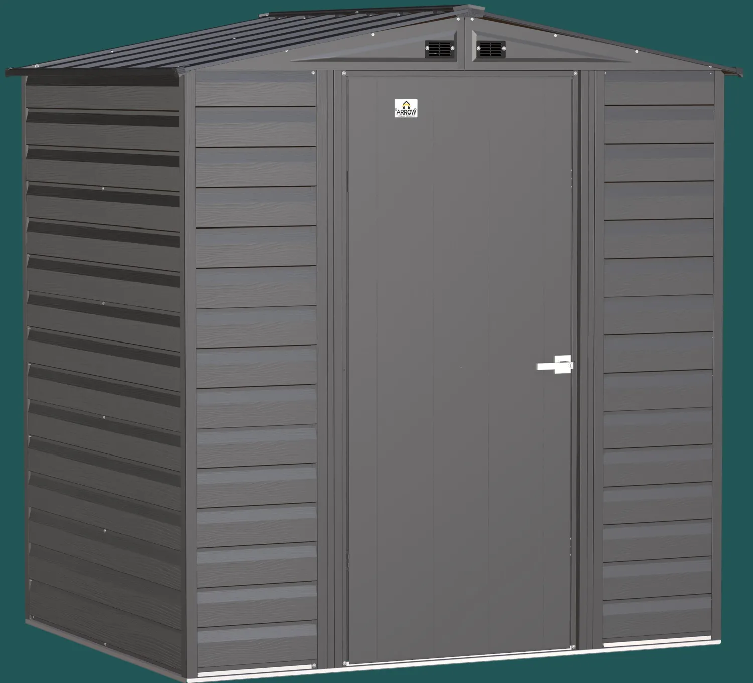 Arrow Metal Sheds-Select Steel Storage Shed, Peak, Charcoal
