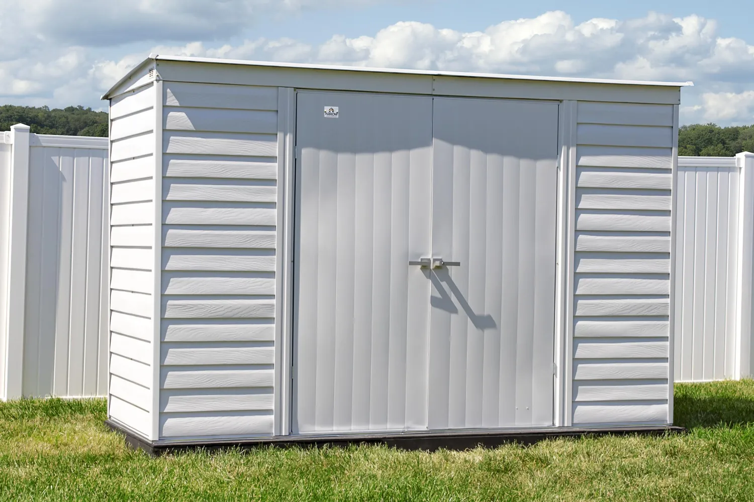 Arrow Metal Sheds-Select Steel Storage Shed, Pent, Flute Grey