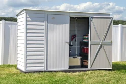 Arrow Metal Sheds-Select Steel Storage Shed, Pent, Flute Grey