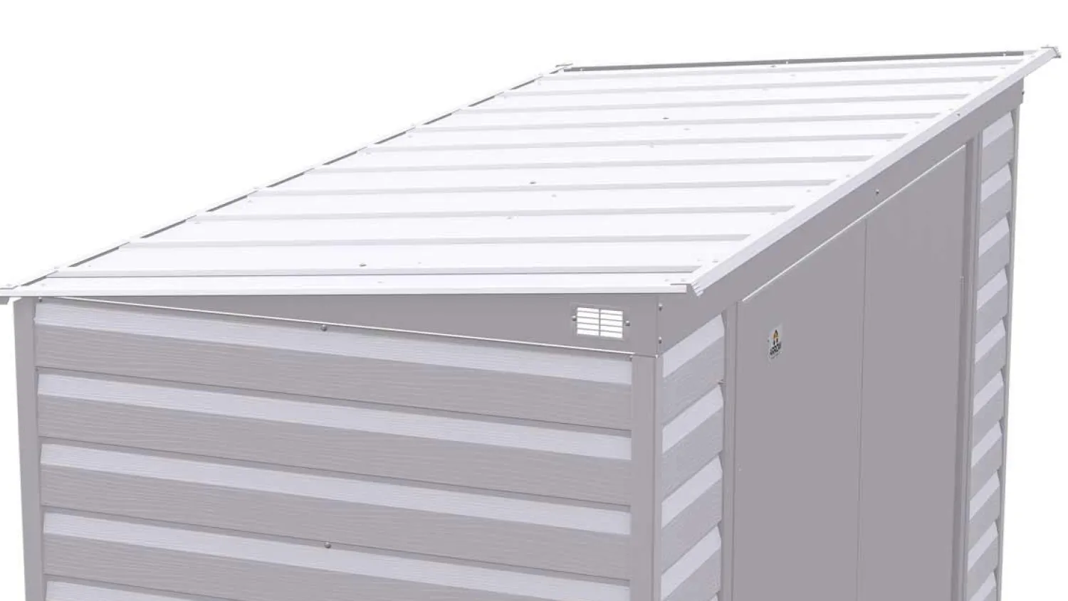 Arrow Metal Sheds-Select Steel Storage Shed, Pent, Flute Grey