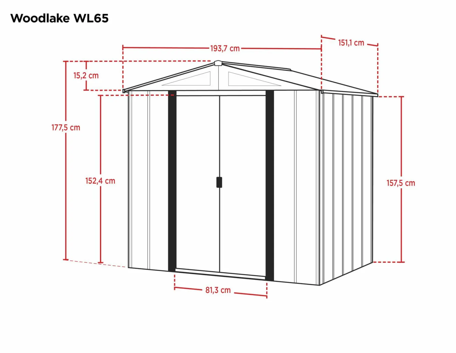 Arrow Metal Sheds-6x5 Woodgrain Shed