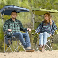 Camp & Go Quad Chairs|Canopy Chairs-CAMP&GO Blue Max Shade Quad Camping Chair