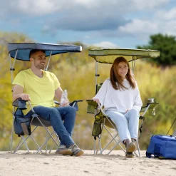 Camp & Go Quad Chairs|Canopy Chairs-CAMP&GO Green Max Shade Quad Camping Chair