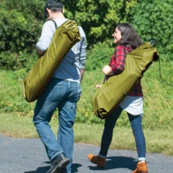 Camp & Go Quad Chairs-CAMP&GO Green Mesh Back Quad Camping Chair