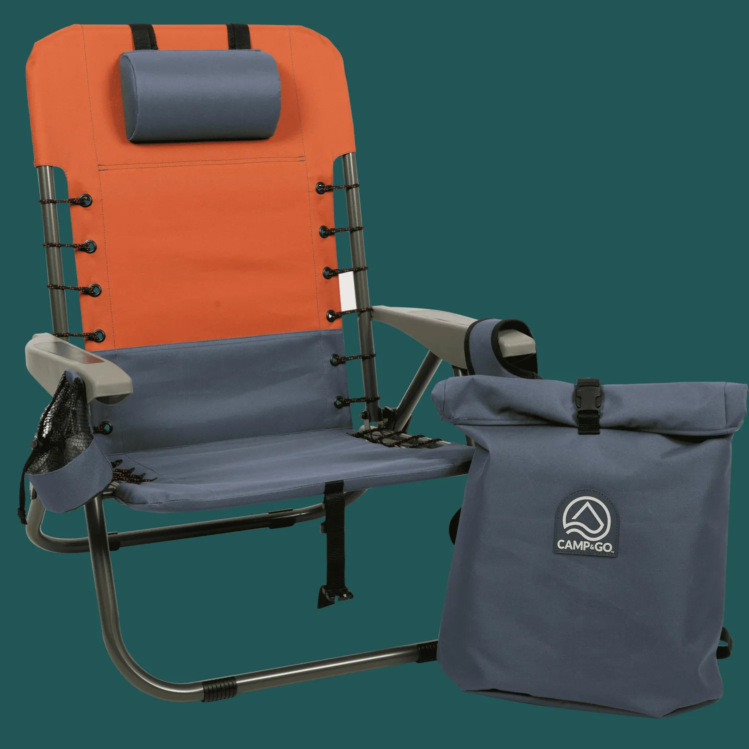 Camp & Go Backpack Chairs-CAMP&GO Lace up removable backpack chair