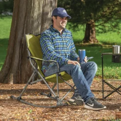 Camp & Go Quad Chairs-CAMP&GO Moss Soft Arm Rocking Quad Chair