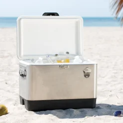 Camp & Go Camping Coolers|Beach Coolers-CAMP&GO Stainless Steel Cooler, 54 qt.